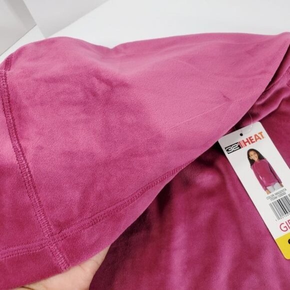 32 Degrees Heat Hoodie Girls Top Pullover Velour Blouse Sweatshirt Long Sleeve - Picture 4 of 10